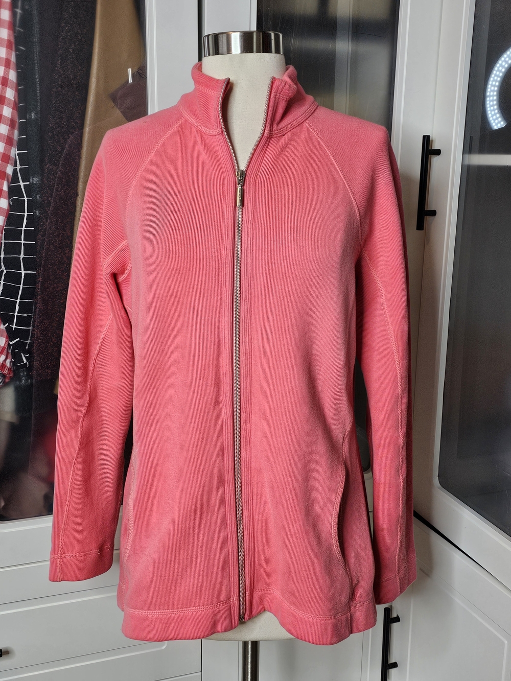 Tommy Bahama Women's Zip-Front Sweatshirt - Coral Pink